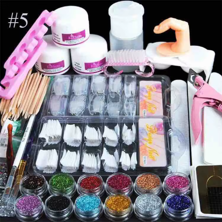 Kit d'ongles en acrylique 23 en 1 pour débutants