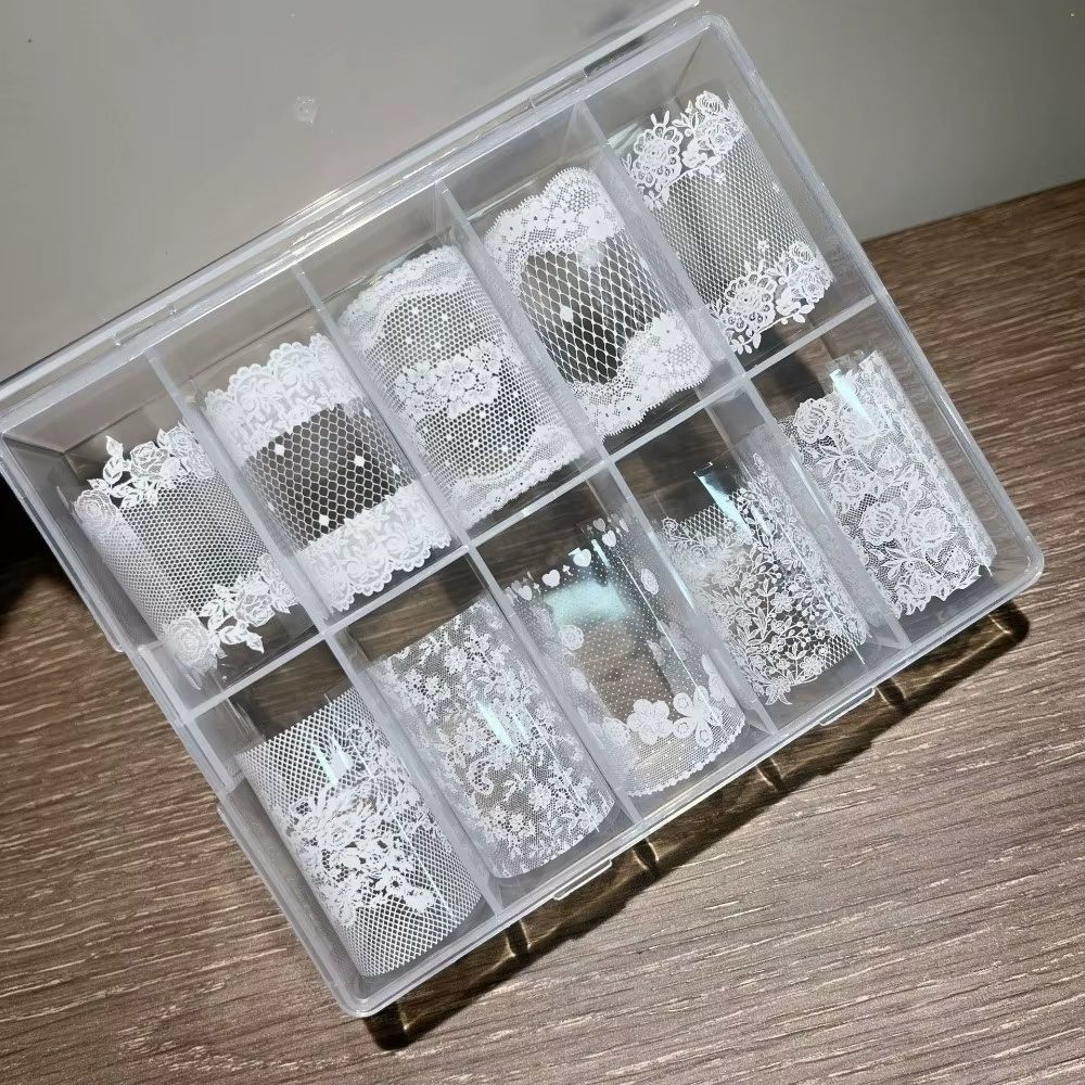 Autocollants pour ongles en dentelle à la mode