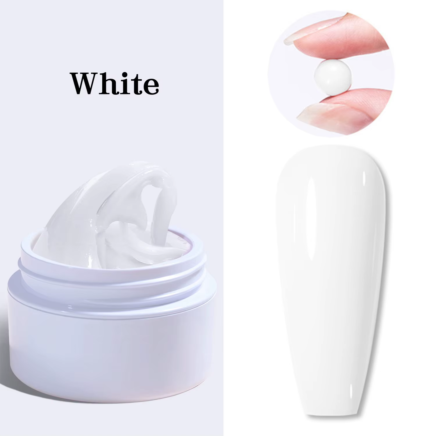 1 pot blanc 3D façonnage sculpture antiadhésif Extension de main Gel vernis à ongles pour fleur bricolage Nail Art
