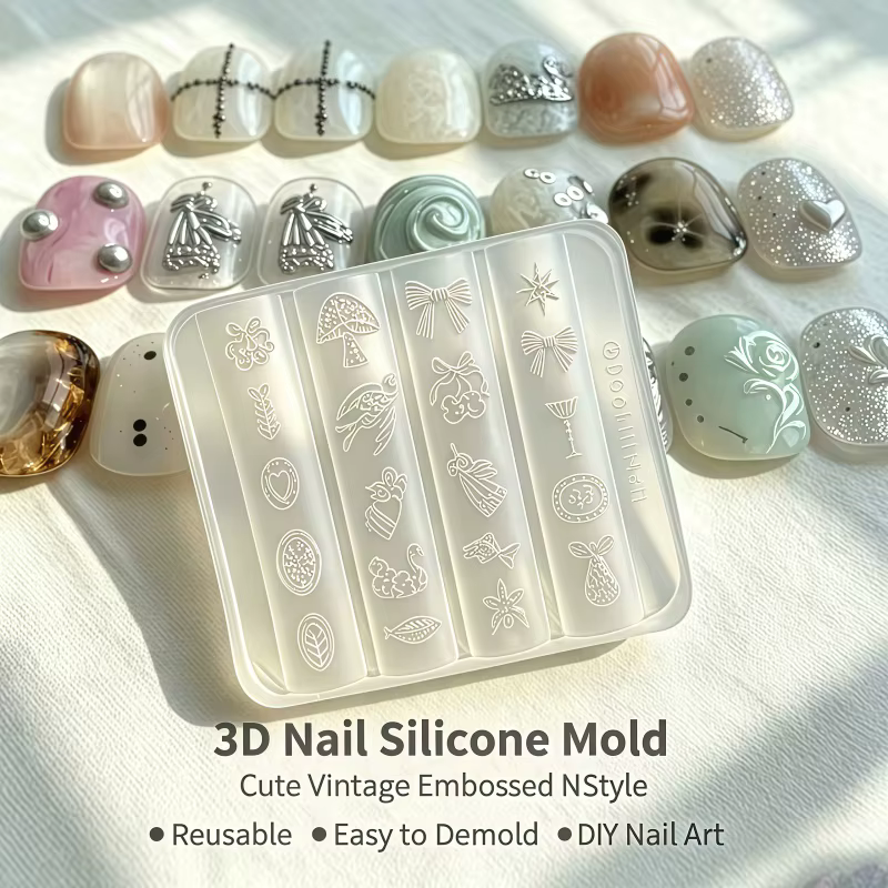Moule en silicone 3D gaufré pour nail art