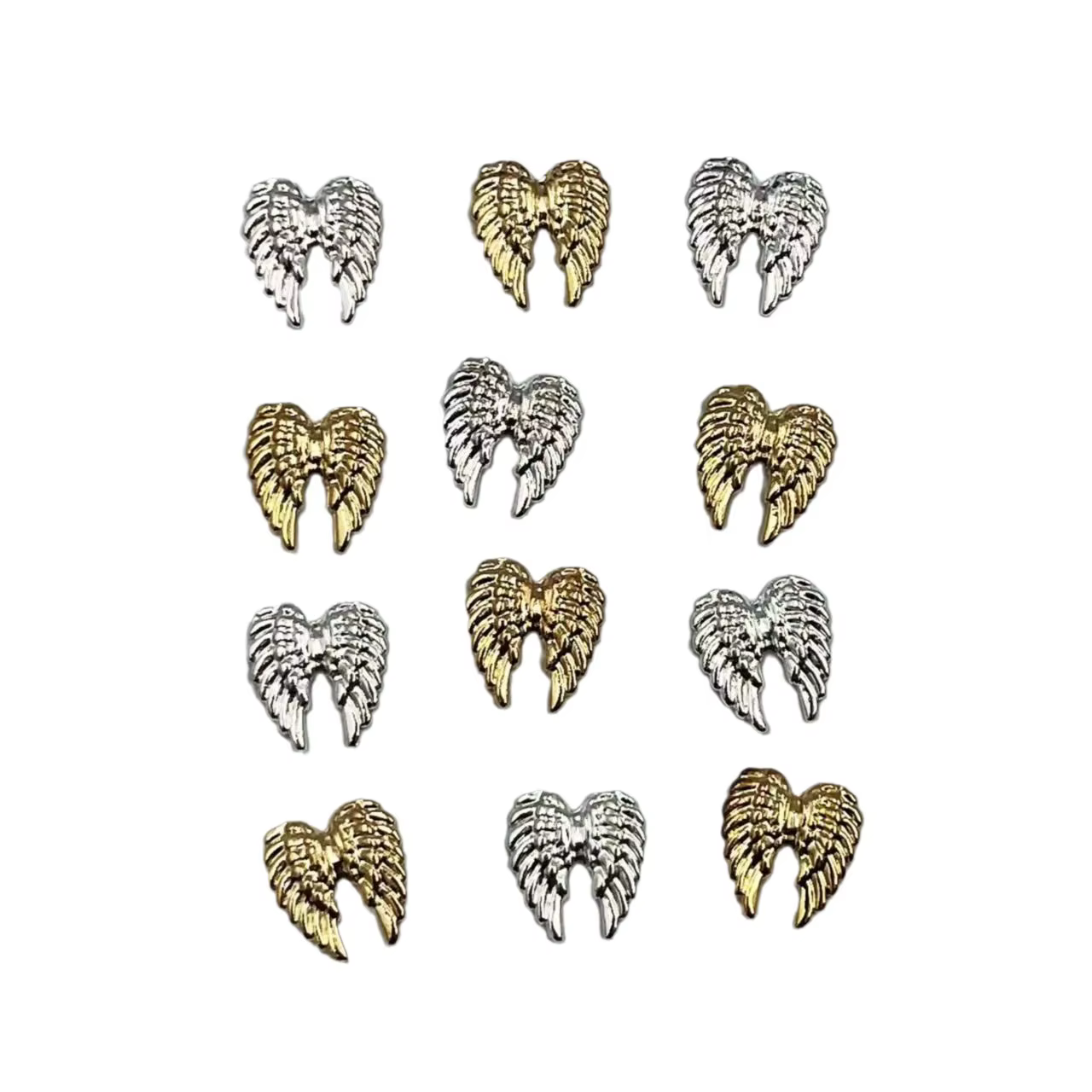 Breloques en alliage d'ailes d'ange pour ongles