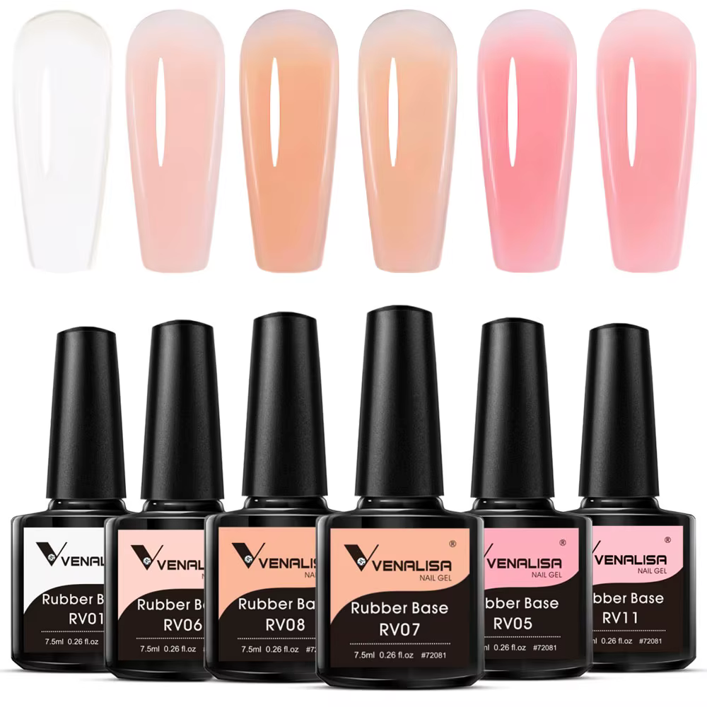VENALISA Base en caoutchouc manteau couleur bébé Boomer couverture nue français ongles Camouflage tremper UV LED gelée translucide Semi Permanent