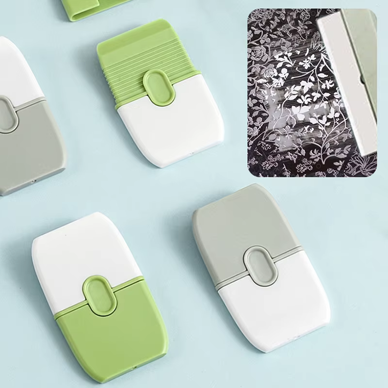 Grattoir professionnel d'estampage d'ongles à Double tête en acier inoxydable