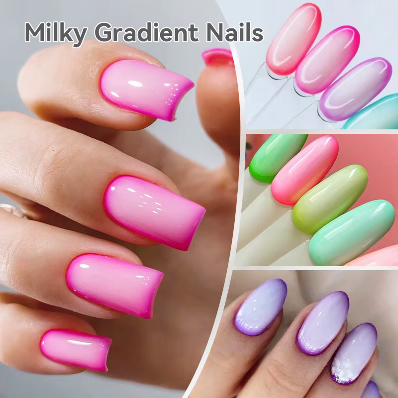 BORN PRETTY Top Coat Lacté Blanc Translucide Gel UV Vernis à Ongles 10ml Semi-Permanent – Appliquez N'importe Quel Vernis Gel Coloré pour Manucure