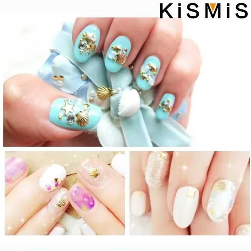 Mode Nail Art océan thème 3D décorations en métal étoile de mer coquille tortue bricolage UV ongles outils pour belles