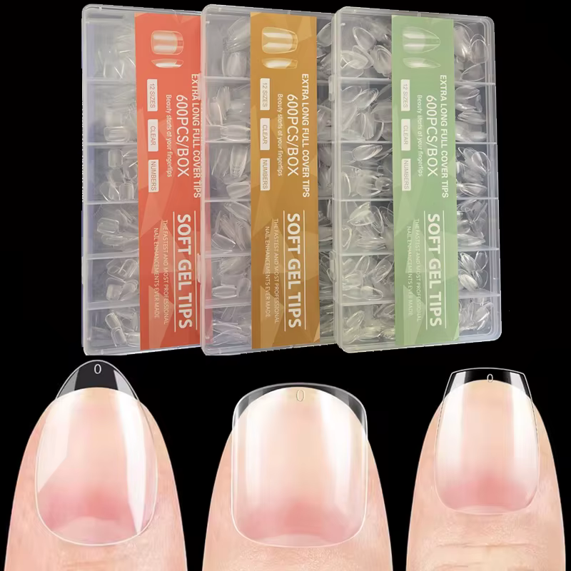 600 faux ongles en gel souple