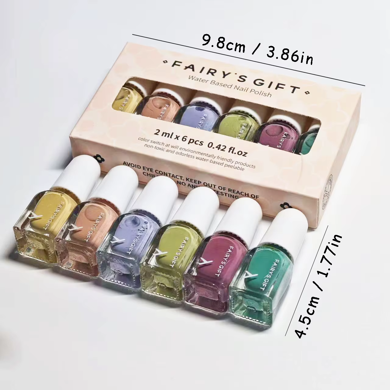 Ensemble de 6 bouteilles de vernis à ongles coloré