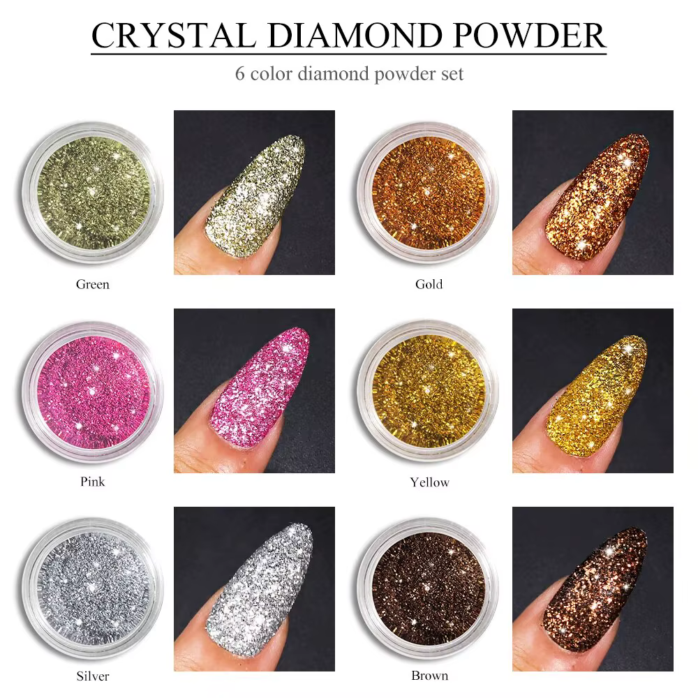Manucure avec UV Lampe et Ongles Perceuse Glitter Poudre Kit pour Acrylique