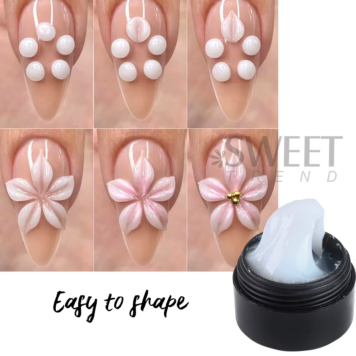 Extension d'ongles en cristal doux et solide