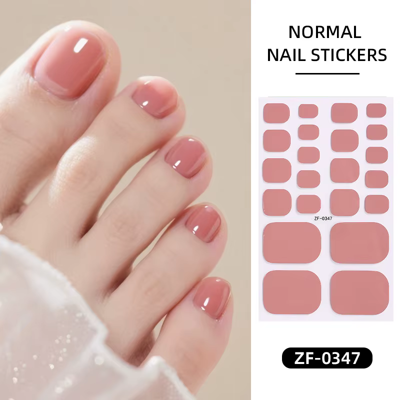 Autocollants pour ongles de pieds rose