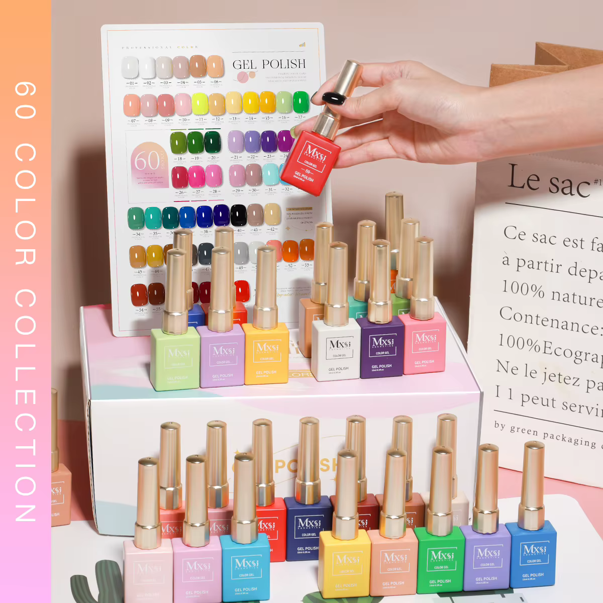 1 Couleur 1 Flacon Vernis Semi-Permanent Noir et Blanc 15ml Lampe UV Nagelack Hybride Nail Art Salon Varnish Non Fixateur