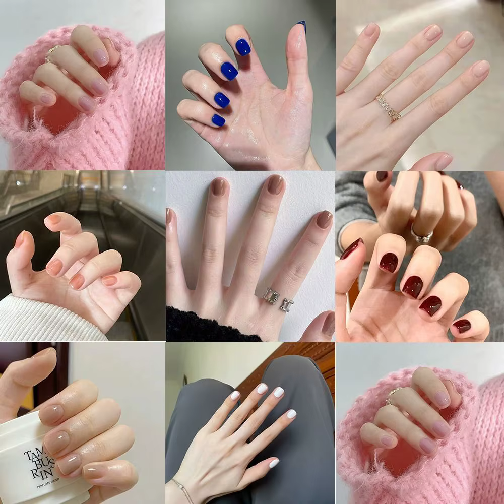 Faux ongles courts détachables