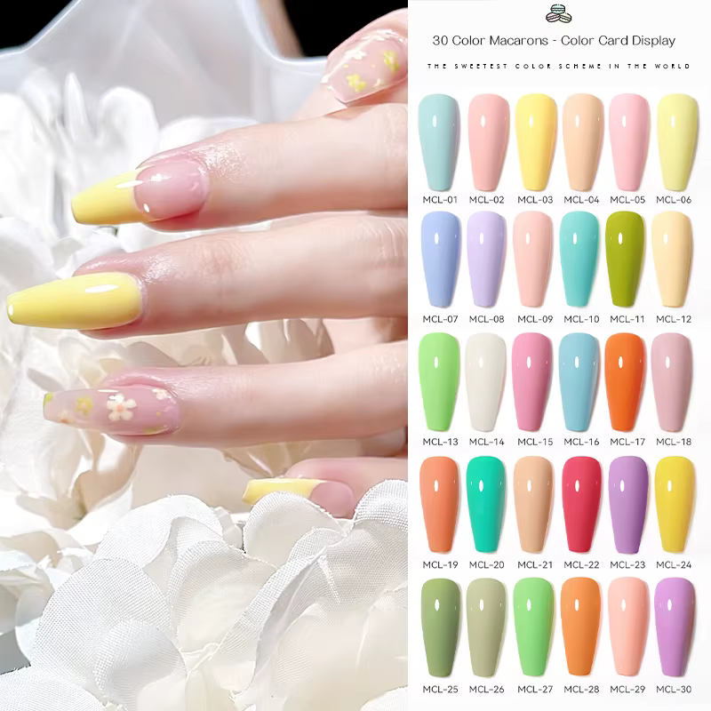 AS 15ml Macaron bonbons Gel vernis à ongles couleurs printemps été bleu violet Semi Permanent