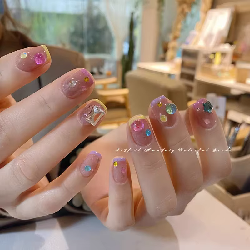 1 sac de larme de sirène arc-en-ciel pour Nail Art