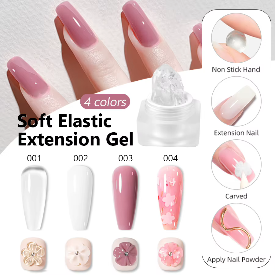RS NAIL 5g antiadhésif main solide Extension vernis à ongles Gel gelée nu rose clair