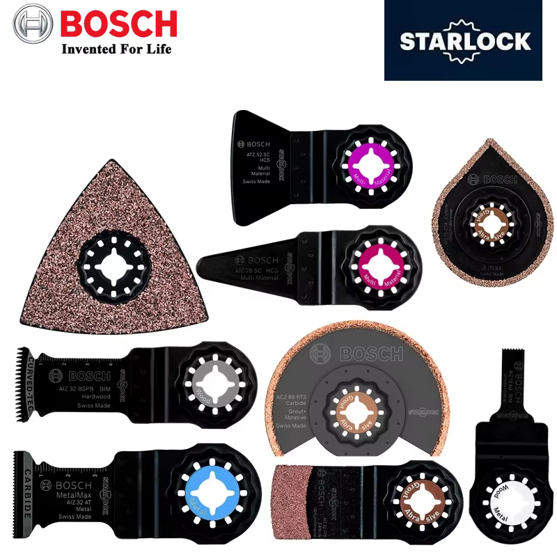 Bosch STARLOCK – accessoires de Machine de découpe multifonctionnelle, travail du bois, rainurage, perforation, accessoires généraux, série Bosch GOP