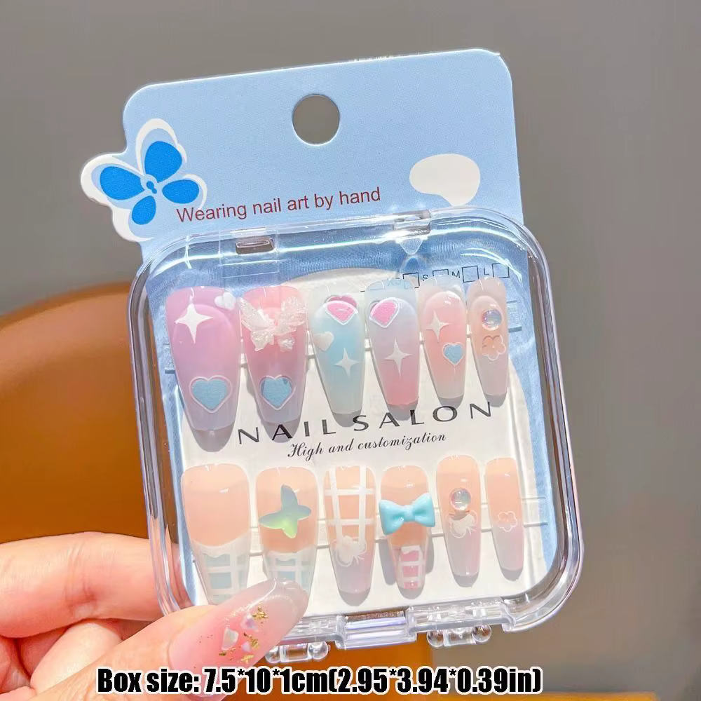 Faux ongles autocollants détachables pour enfants