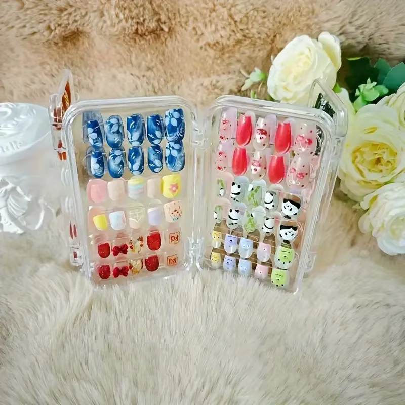 1 boîte de rangement pliable en acrylique transparent pour manucure
