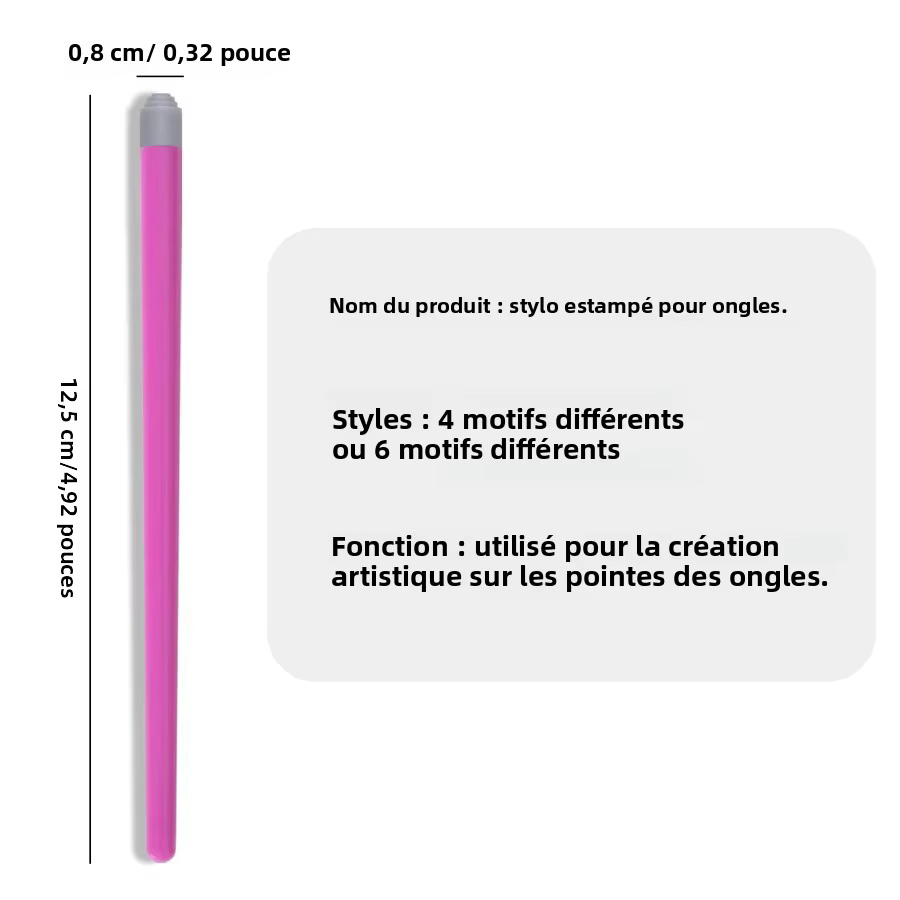 Ensemble de stylos à tampons pour Nail Art