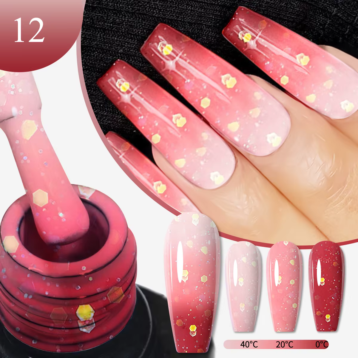 Vernis gel thermique à couleurs changeantes de 7 ml