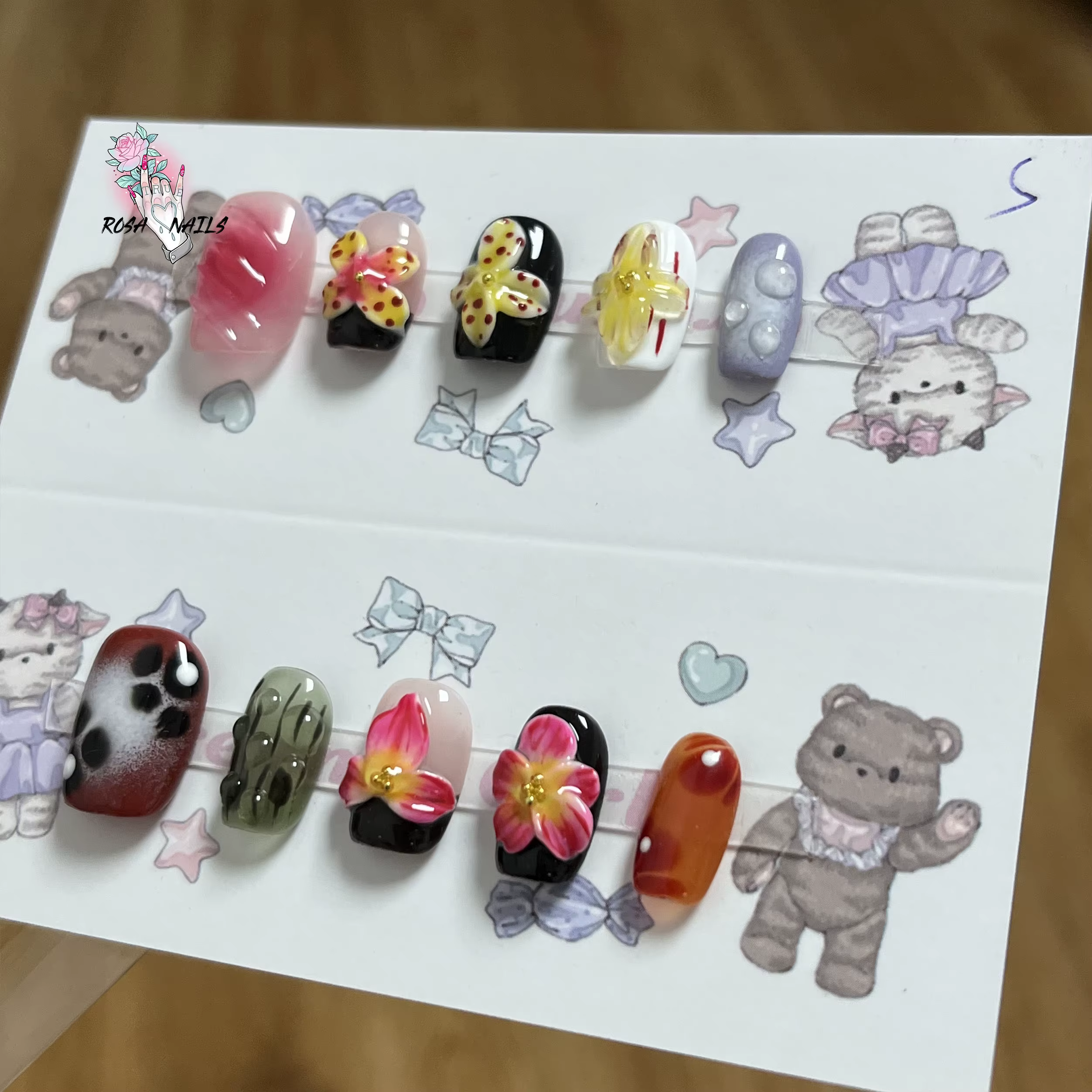Faux ongles 3D en acrylique