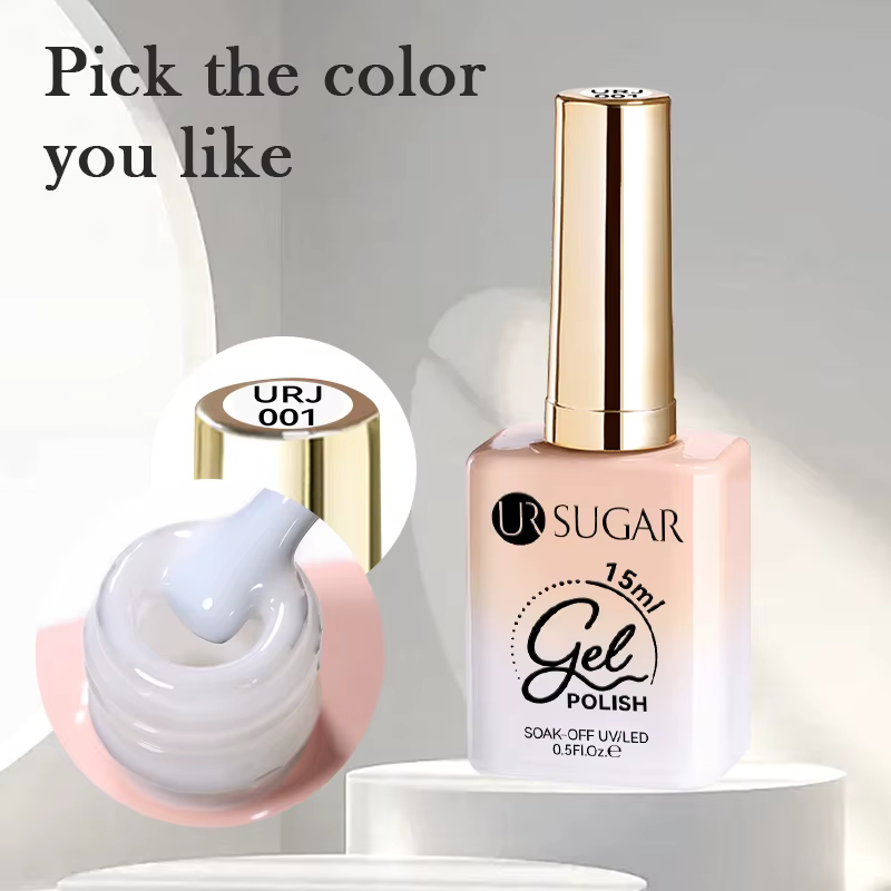 UR SUGAR 1/2PCS Vernis à ongles gelée 15ml Blanc laiteux semi-transparent Gel UV LED Soak Off Manucure Nail Art DIY
