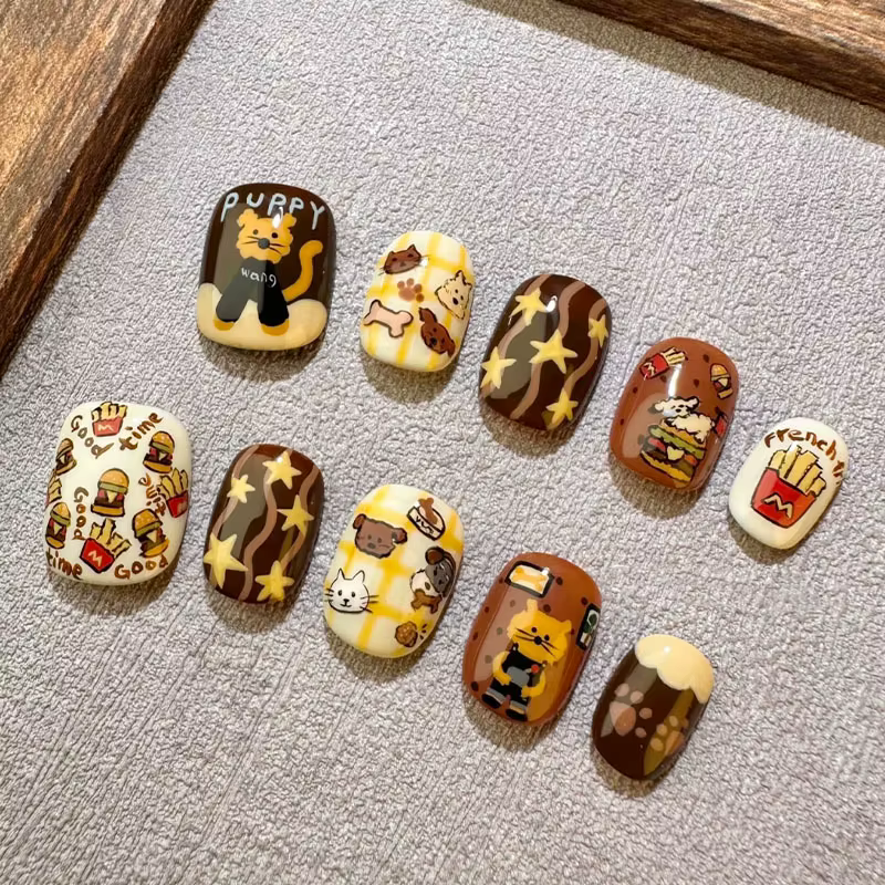 30 faux ongles mignons au design de dessin animé