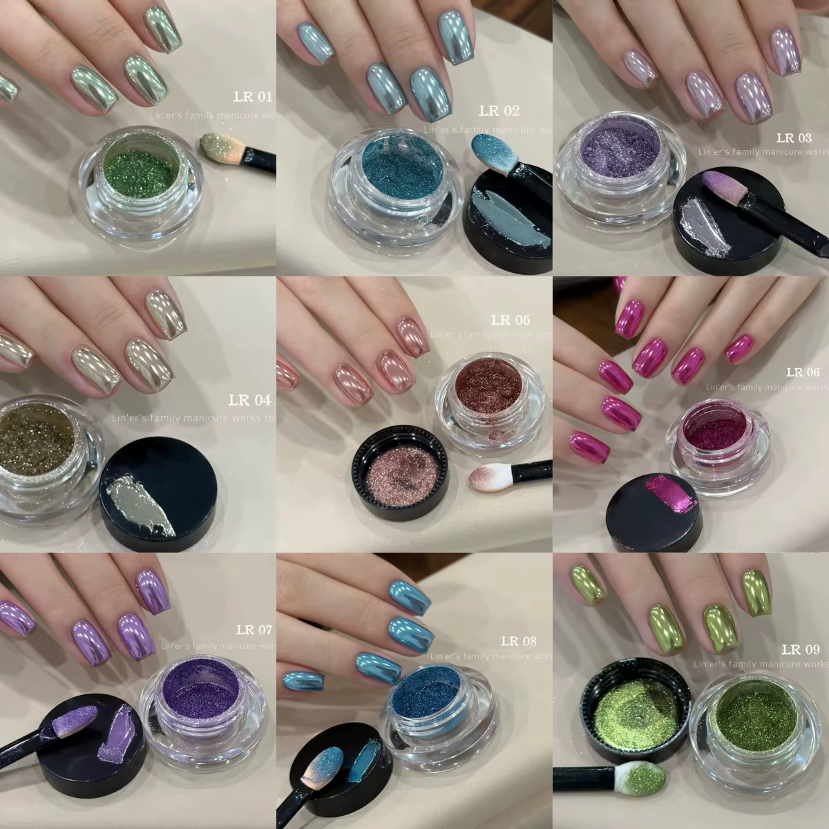 Poudre miroir magique pour ongles