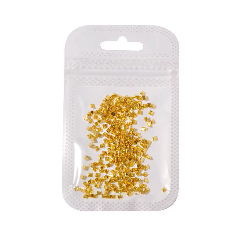 200 pièces/sac rivetage ongles ornement or argent cristal diamant
