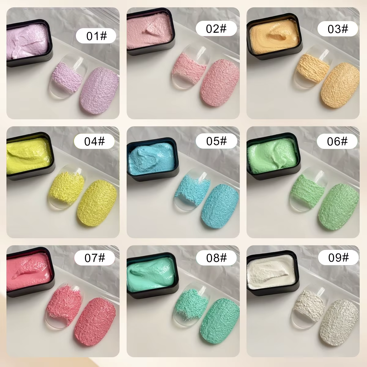 Duolingdai Kit Complet de Gel Peinture à l'Huile Macaron 9 Couleurs - Gel