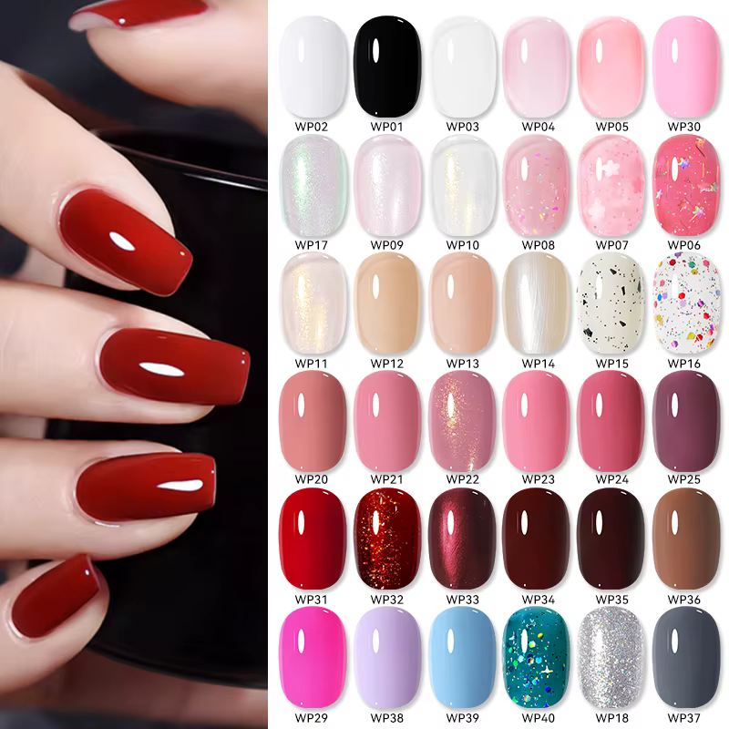 LILYCUTE 7ml vernis à ongles à base d'eau 40 couleurs longue durée séchage rapide pas besoin de lampe pour guérir les