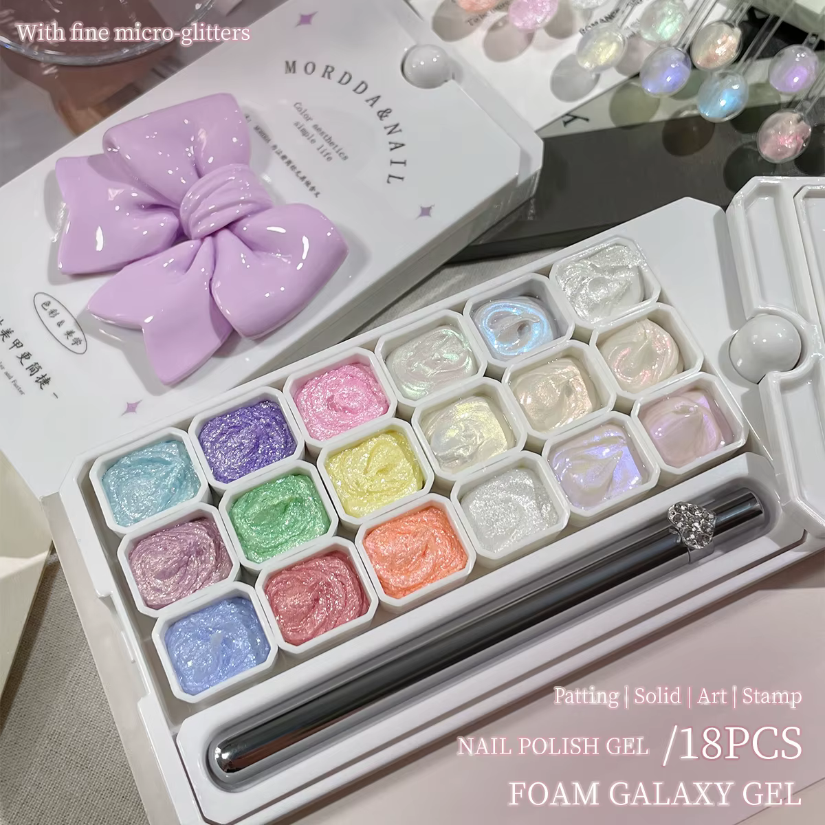 MORDDA 18 Couleurs Gel de modelage semi-solide en pot