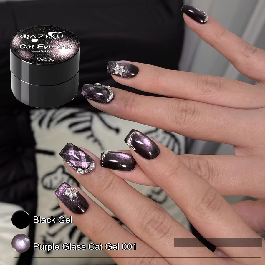 Vernis à ongles Gel œil de chat violet Dreamland hiver