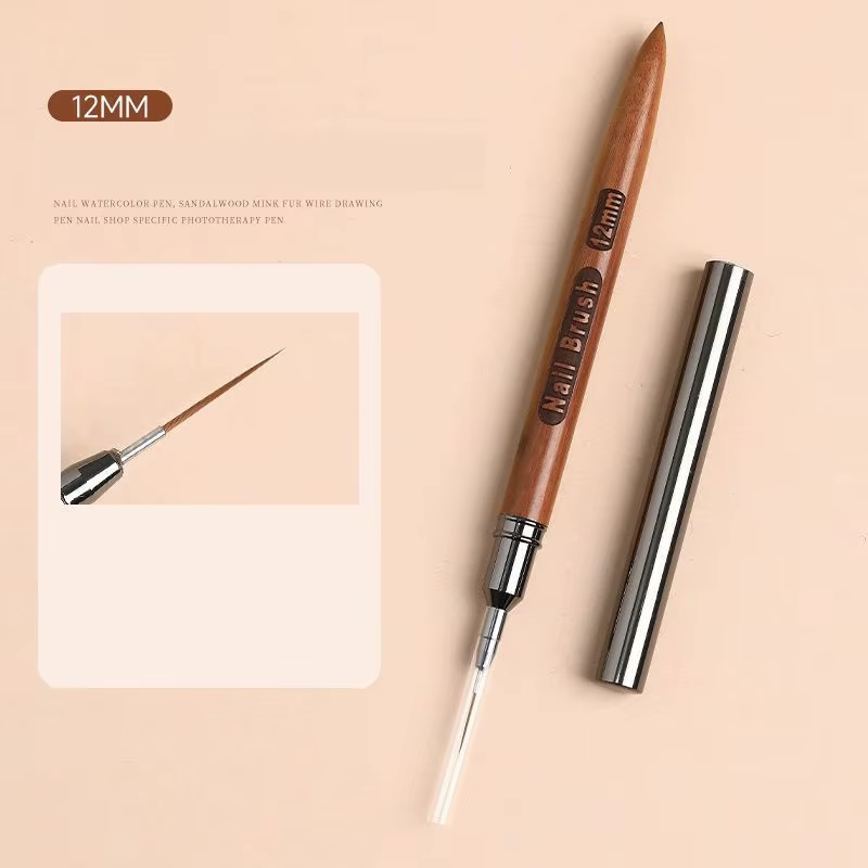 Manucure manche rond en bois Art Liner bricolage peinture pinceau dessin lignes rayure fleur