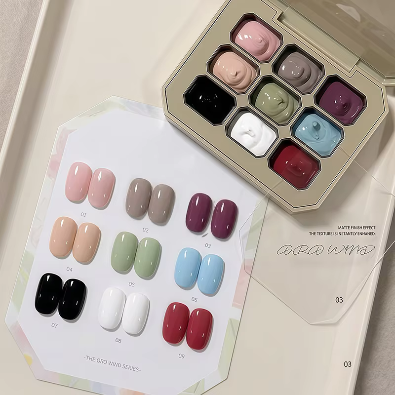 Gel solide 9 couleurs pour nail art