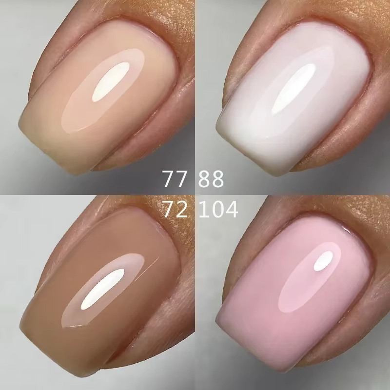 MSHARE Gel de Base en caoutchouc rose laiteux Camouflage couleur manteau tremper les ongles Gels vernis laque 10ml UV