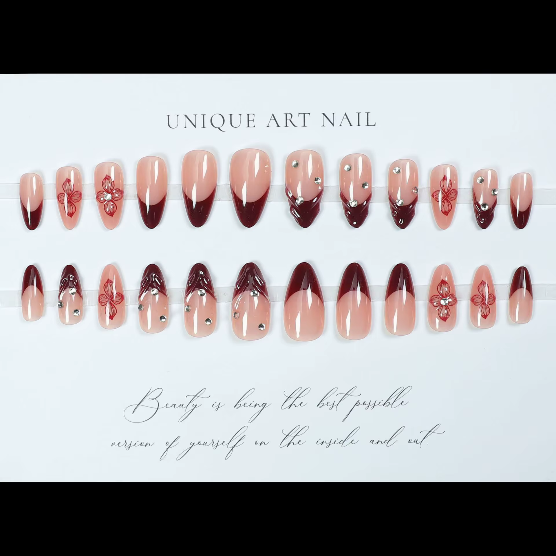 Faux ongles 3D pour femmes et filles