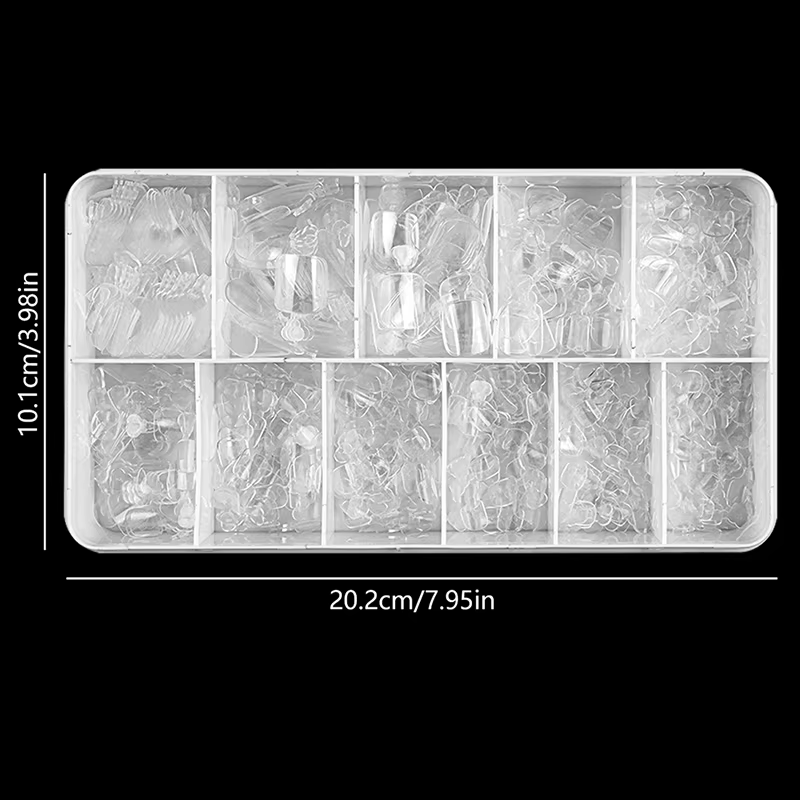 550 pièces couverture complète faux ongles Ultra mince clair presse sur orteil pied