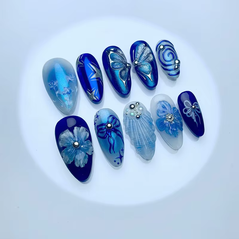 Faux ongles 3D pour femmes et filles