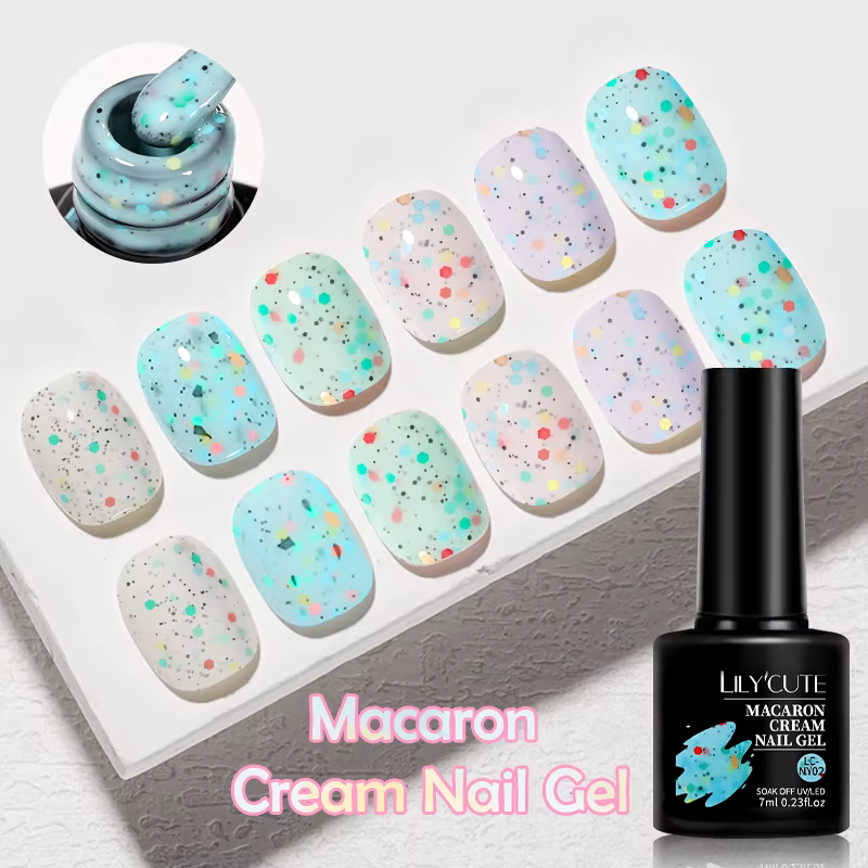 LILYCUTE 6 pièces/ensemble 7ml Macaron crème Gel vernis à ongles pour printemps été