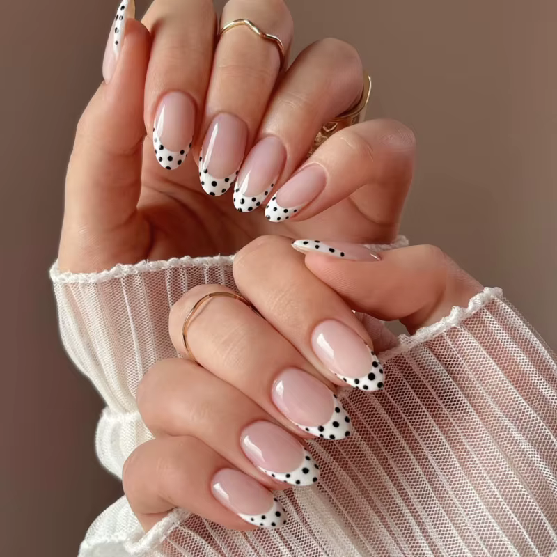 Faux ongles français rouge vin
