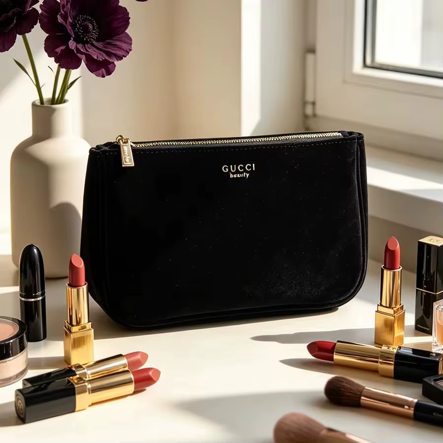 Sac Gucci Gucci Vintage avec fermeture éclair, pochette de rangement pour femme, texture rétro, accessoire portable pour la vie quotidienne, cadeau de mode pour elle