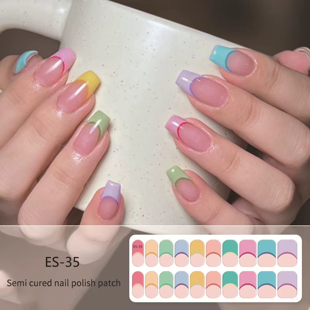 Autocollants et bandes de gel semi-durci UV pour ongles