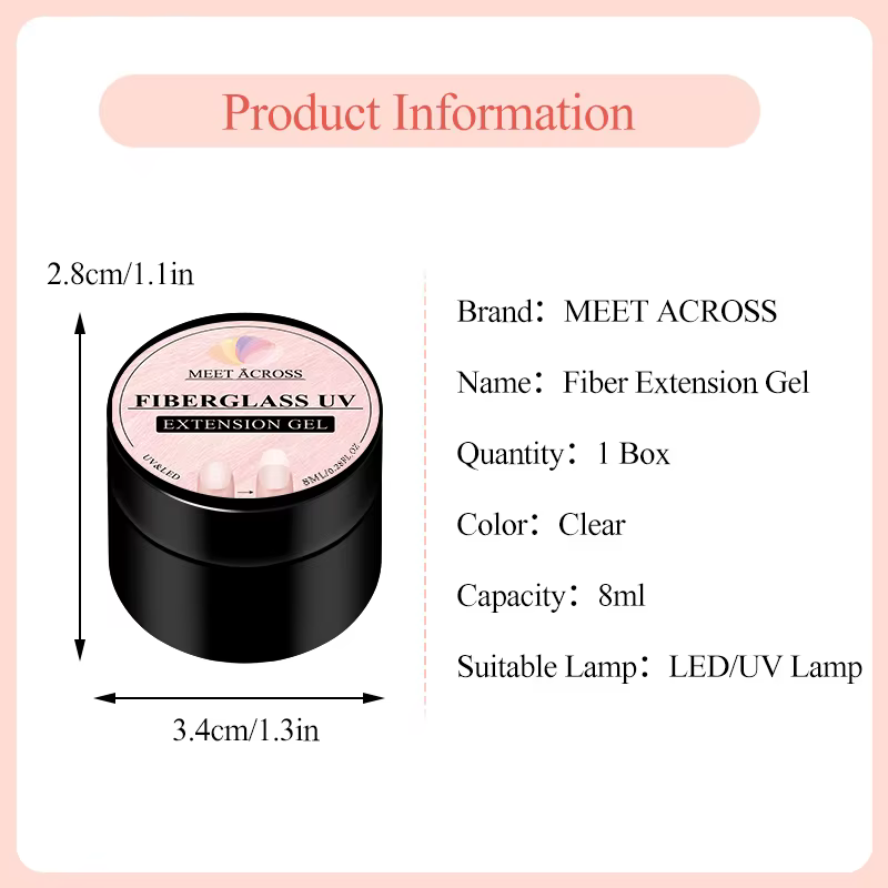 Gel de construction UV rapide en fibre de verre pour ongles