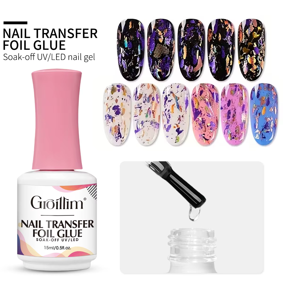 Colle pour feuille d'art des ongles
