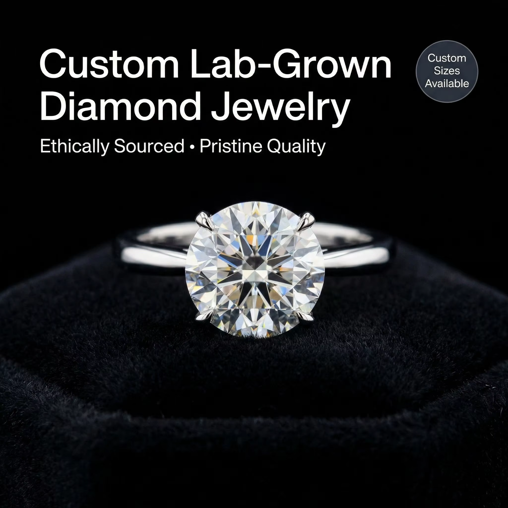 Bijoux personnalisés en diamant de laboratoire Annie : Bague, collier et boucles d'oreilles personnalisées avec gravure de nom