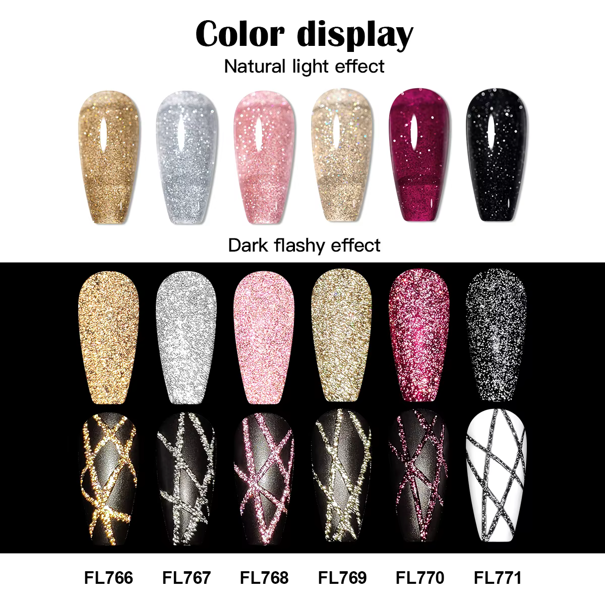 FOUR LILY – vernis à ongles réfléchissant à paillettes