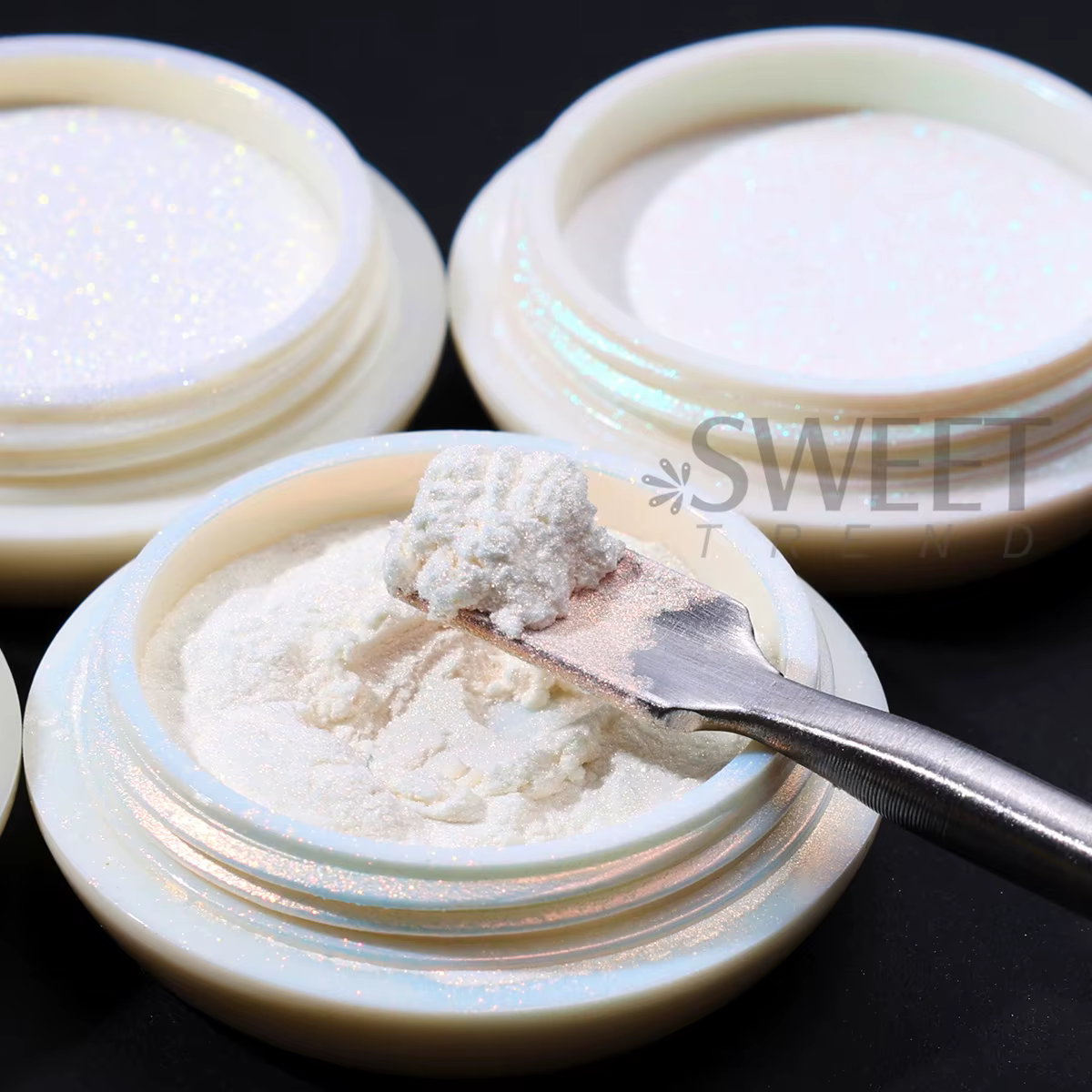 Poudre de pigment pour ongles effet chrome aurore 10 couleurs