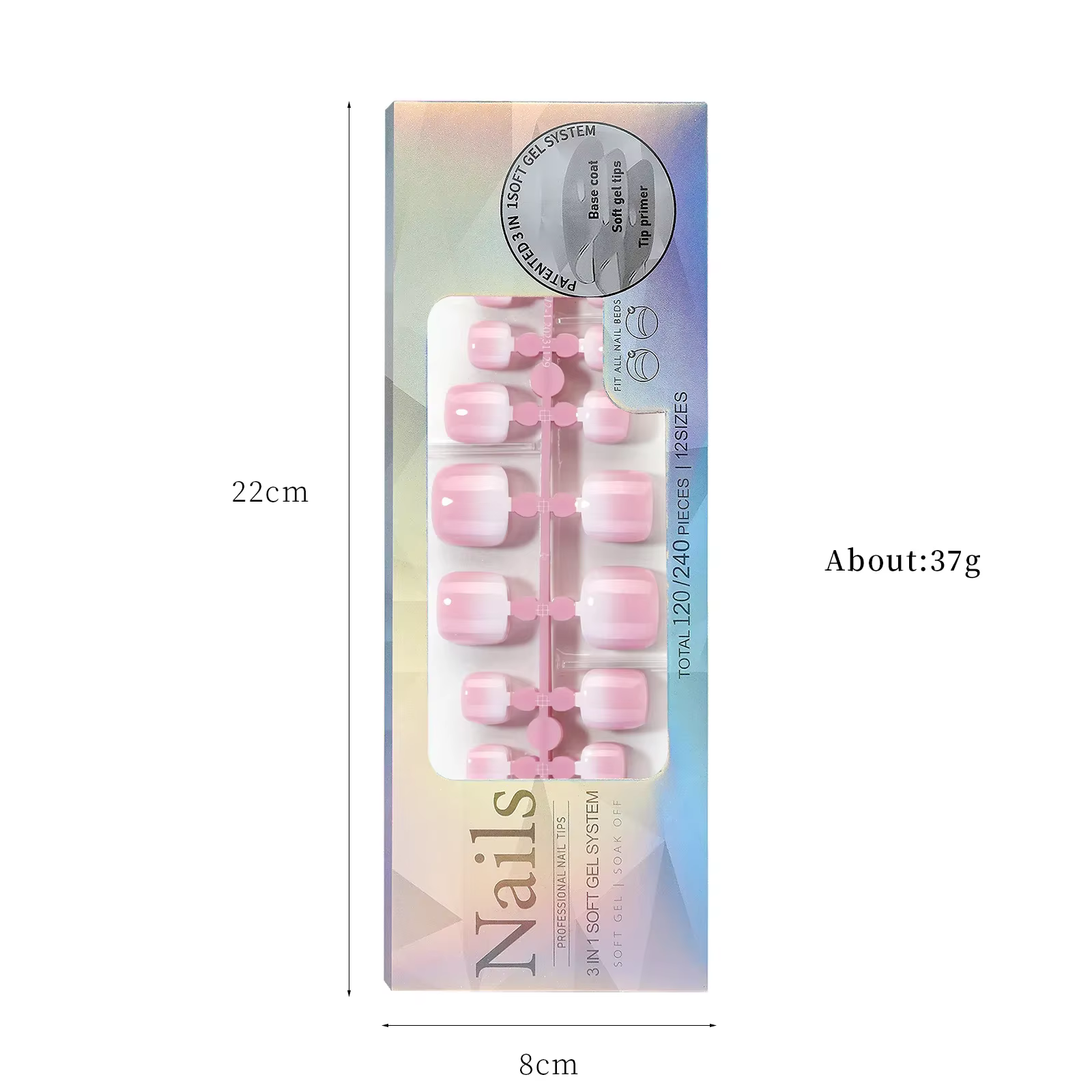 120 pièces faux ongles nus rose court carré ligne française faux ongles détachables presse sur les ongles acryliques doux ongles conseils