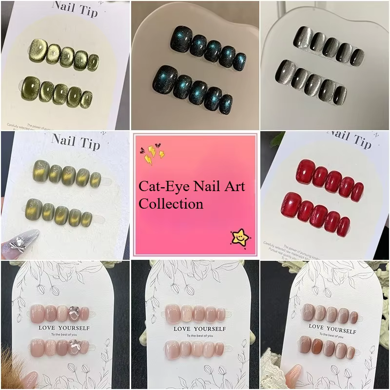 10 pièces de faux ongles faits à la main